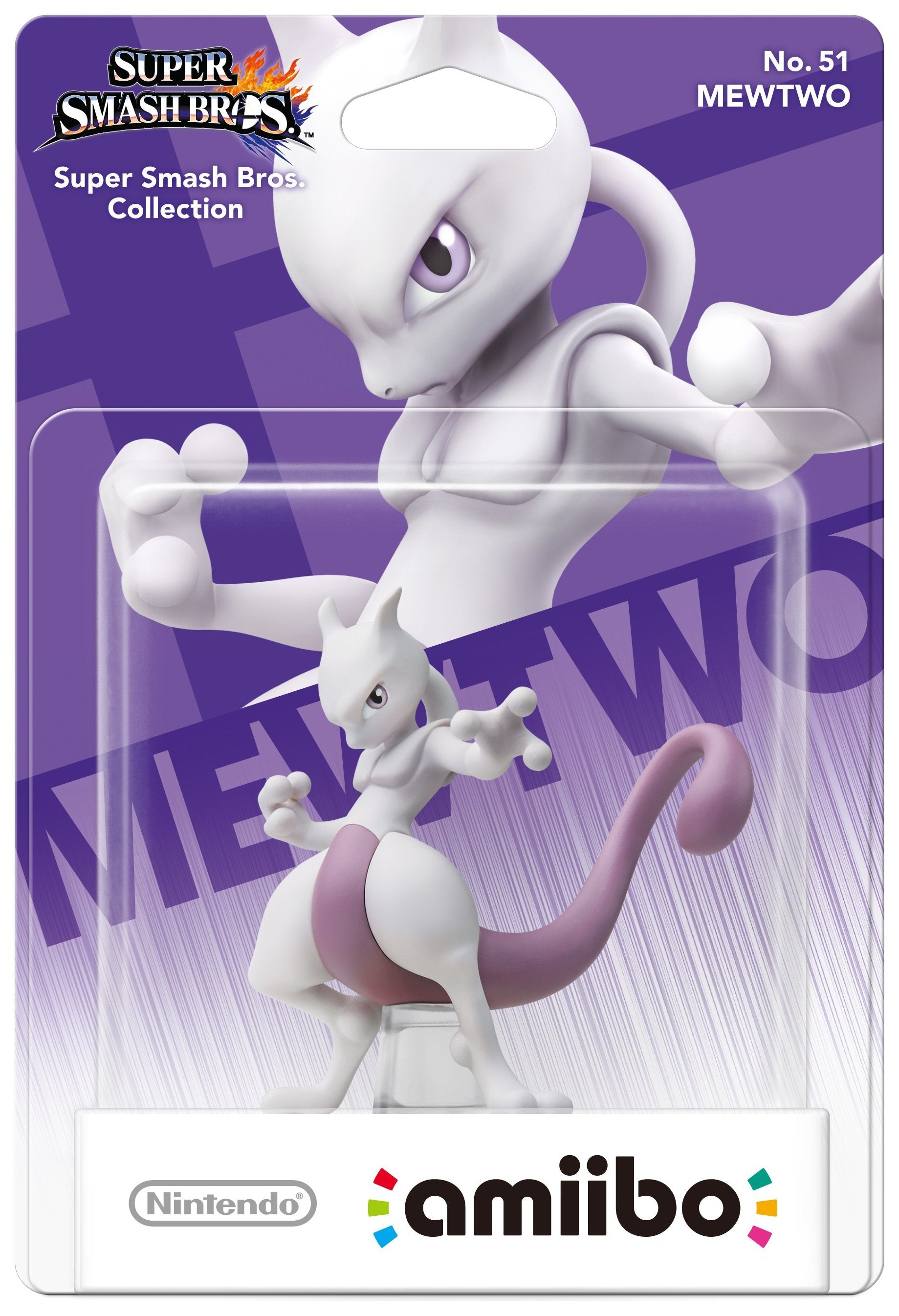Amiibo Super Smash Bros - Mewtwo No.51 Amiibo Super Smash Bros - Mewtwo No.51